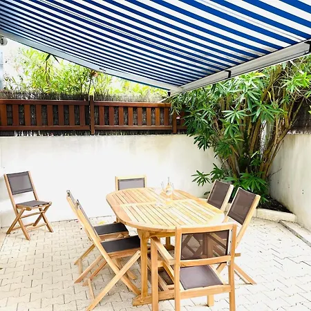 Apartment T3 De Plain-pied Avec Grande Terrasse A 30m De La Plage, 2 Chambres, Lumineux Et Tout Confort - Fr-1-474-263 Arcachon